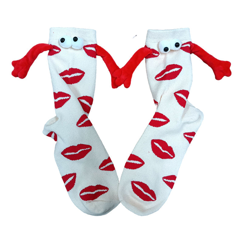 Paar Liebe Magnet hält Hände Socken