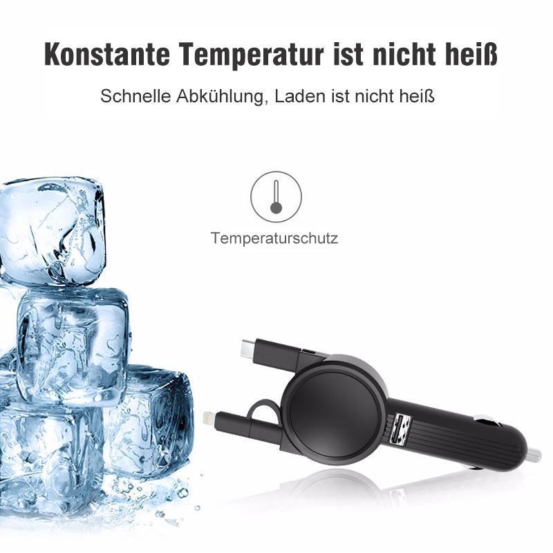 3-in-1 skalierbares KFZ-Ladegerät (Zigarettenanzünder im Auto)