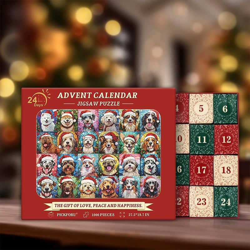 Frohe Weihnachten Hunde Puzzle 1000 Teile