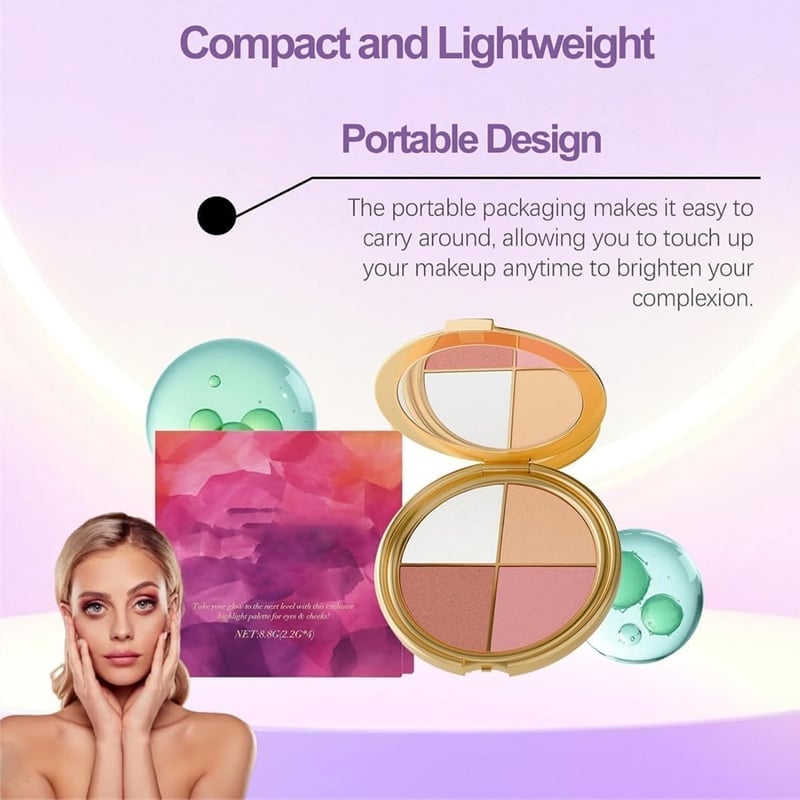 All-in-One Highlighter, Lidschatten & Blush Palette