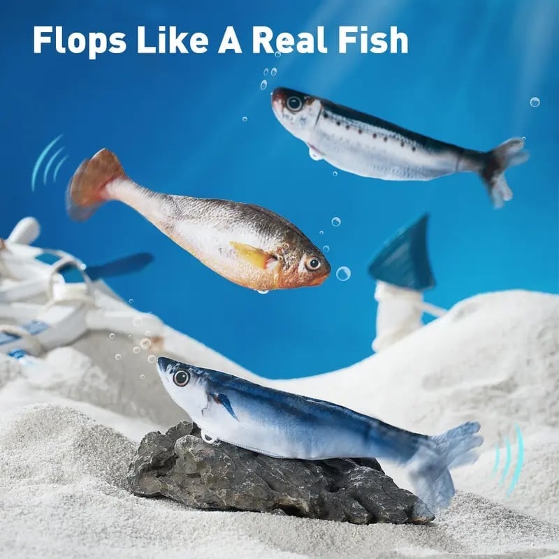 Realistisches, zappelndes Fisch-Katzenspielzeug
