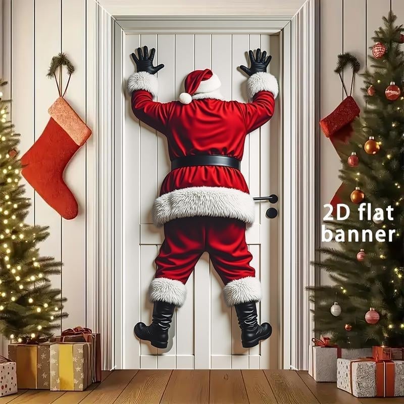 🎅Weihnachtsmann-Türdeko-Aufkleber