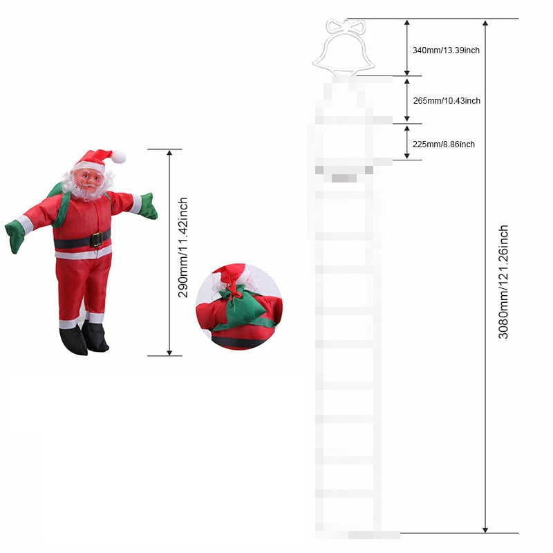 🪜Weihnachtsleiter-Dekolichter mit Weihnachtsmann