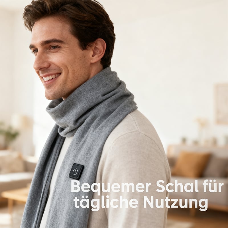 Beheizbarer Kuschelschal in Kaschmir-Optik