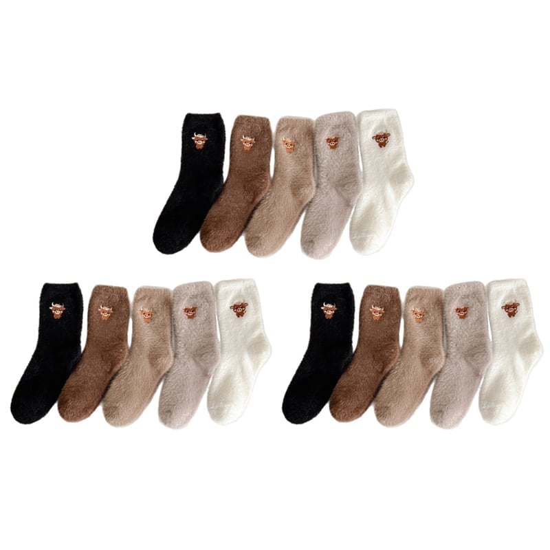 Niedliche Kuh-Pantoffel-Socken
