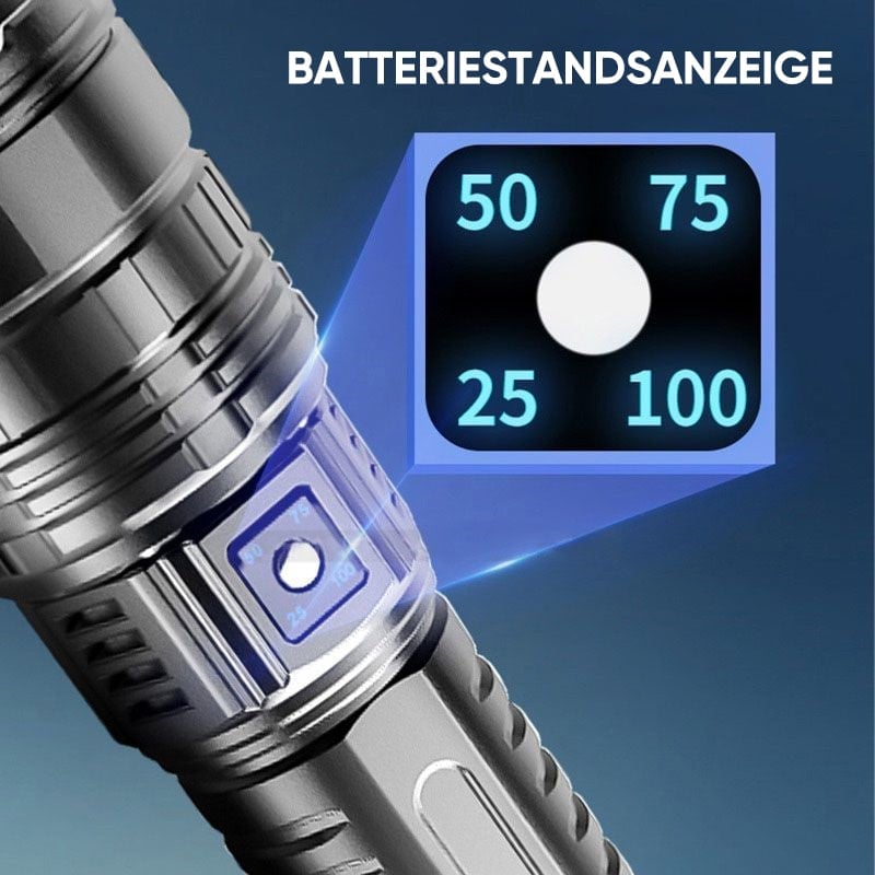 Multifunktionale Weiße Laser-Taschenlampe mit Teleskop-Zoom