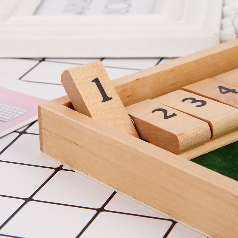 Shut The Box Game – Lustiges Tisch-Mathe-Spiel für Erwachsene und Kinder