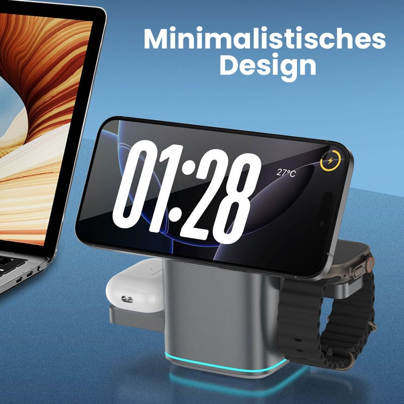 3-in-1 Drahtloses Schnellladegerät