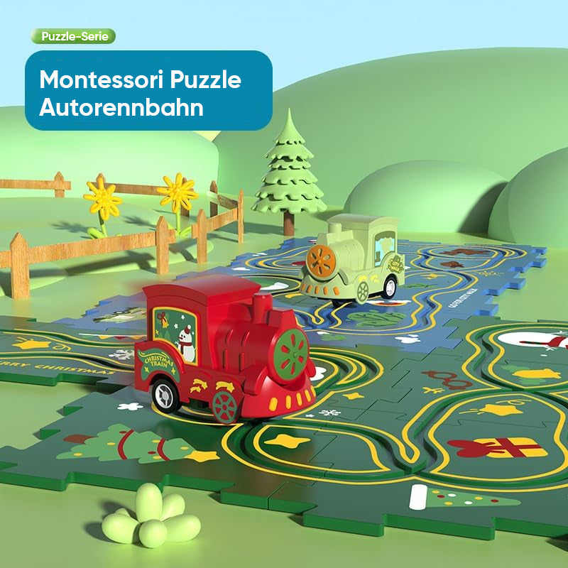 Puzzlespielzeug für Kinder mit Schienenfahrzeugen