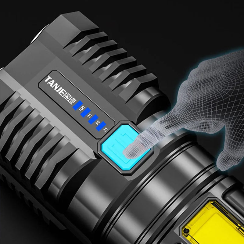 Multifunktionale LED-Taschenlampe mit hoher Helligkeit
