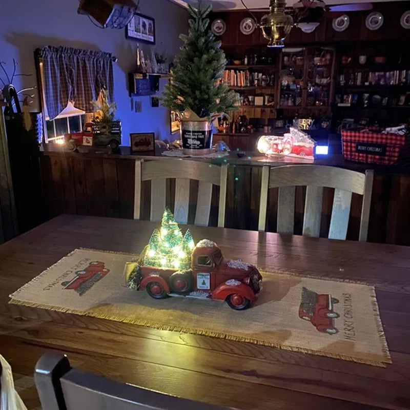 🎄Weihnachtsverkauf🔥Roter Bauernhof-LKW Weihnachten Dekorationen