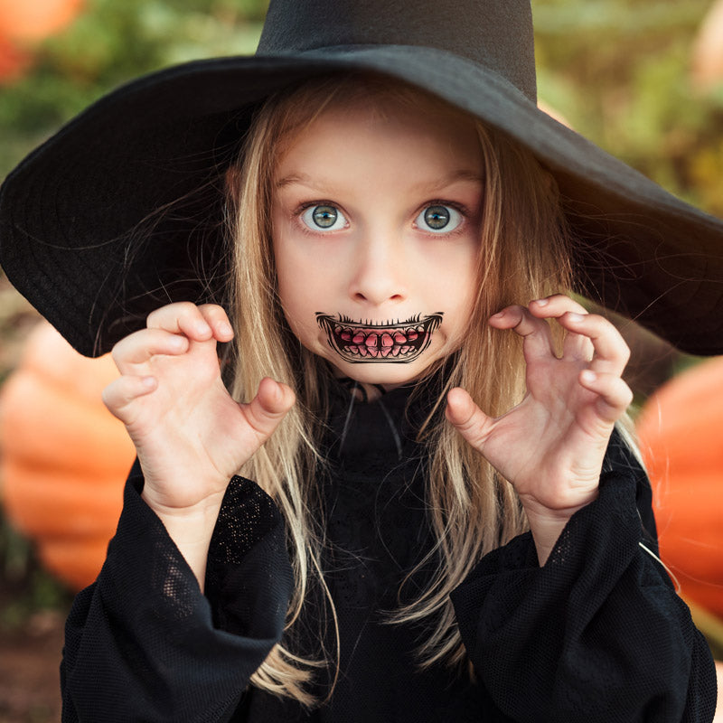 Halloween Streich lustiger temporärer Tattoo-Aufkleber(10 Stück)