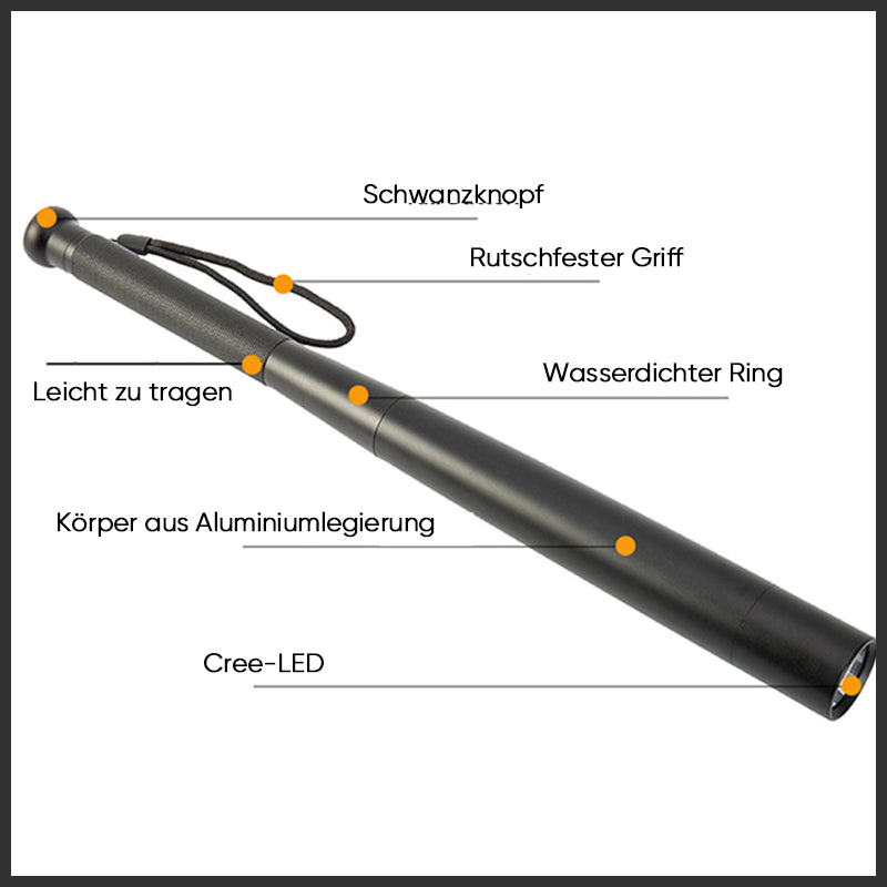 🔥Baseballschläger LED Taschenlampe