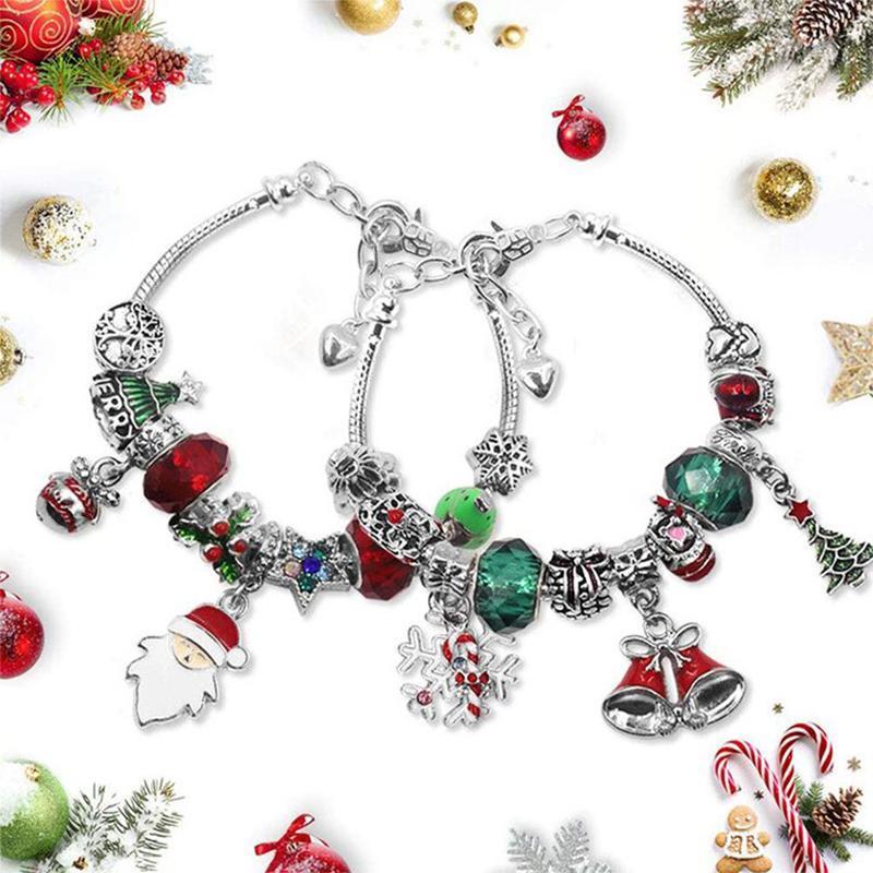 🎁24 Tage Countdown-Kalender DIY Weihnachts-Adventskalender Armbänder Set