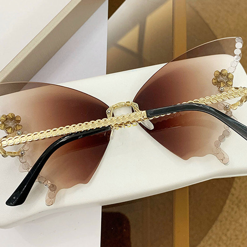 💎🦋Sonnenbrille mit Schmetterlingsdiamanten 🦋💎