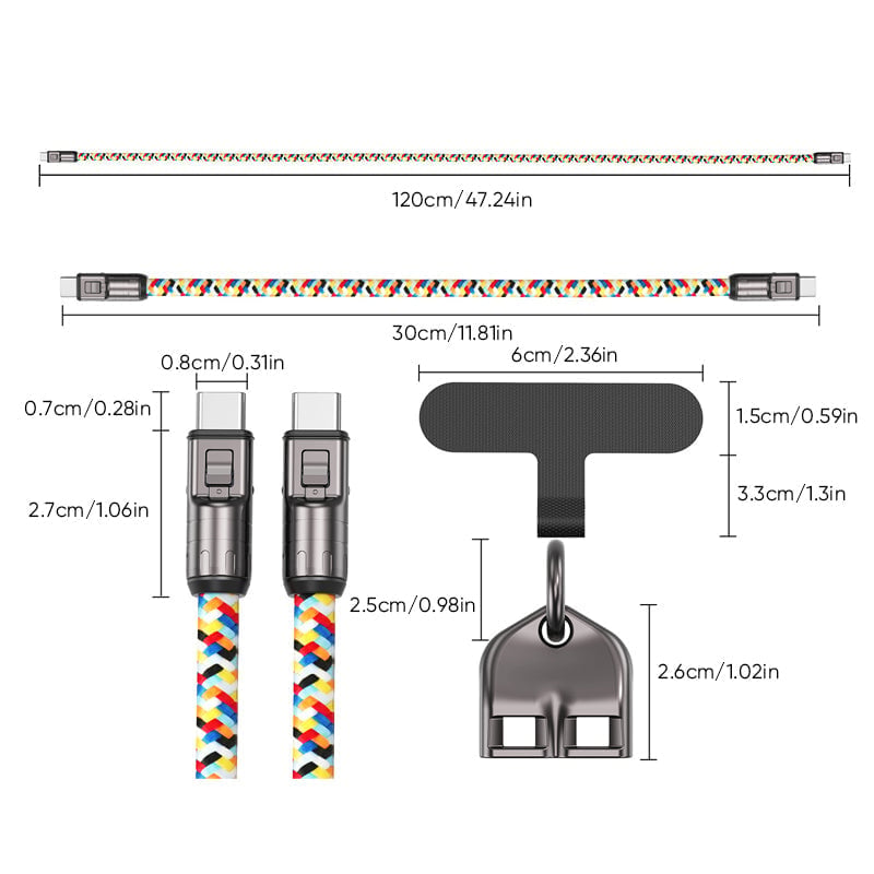 2-in-1 Schnellladekabel & Handy-Lanyard