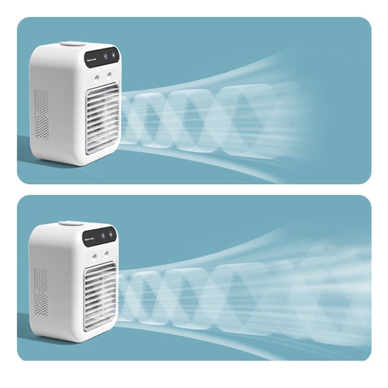 3-in-1 Tragbarer Kühlventilator mit 2-Stufen-Nebelfunktion