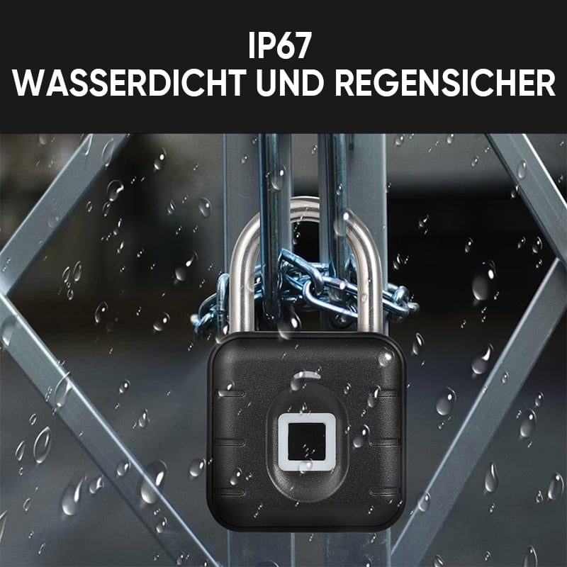 Biometrisches Fingerabdruck-Vorhängeschloss mit App-Steuerung, IP67 Wasserdicht