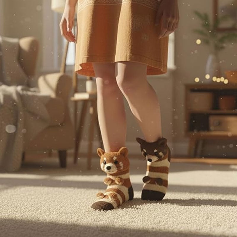 3D-gestrickte Tiersocken