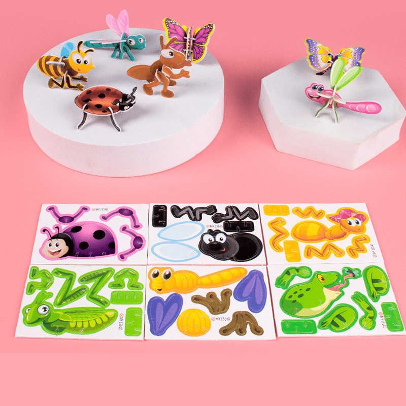 DIY 3D Kreatives Insekten-Papier-Puzzle