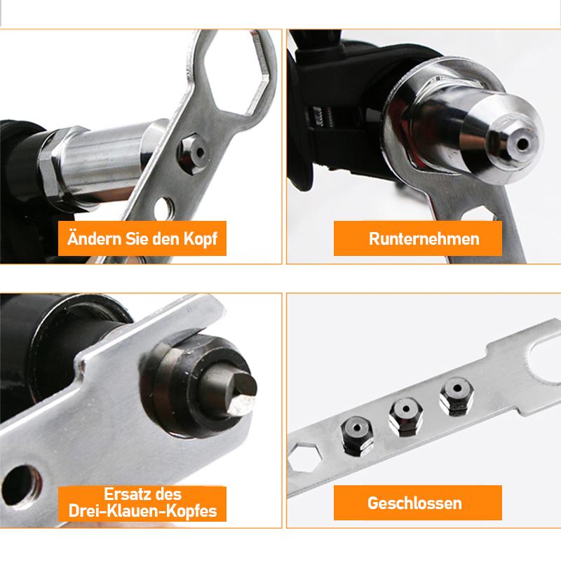 Professionelles Nietpistolen-Adapter-Kit Mit 4 Verschiedene Düsenschrauben