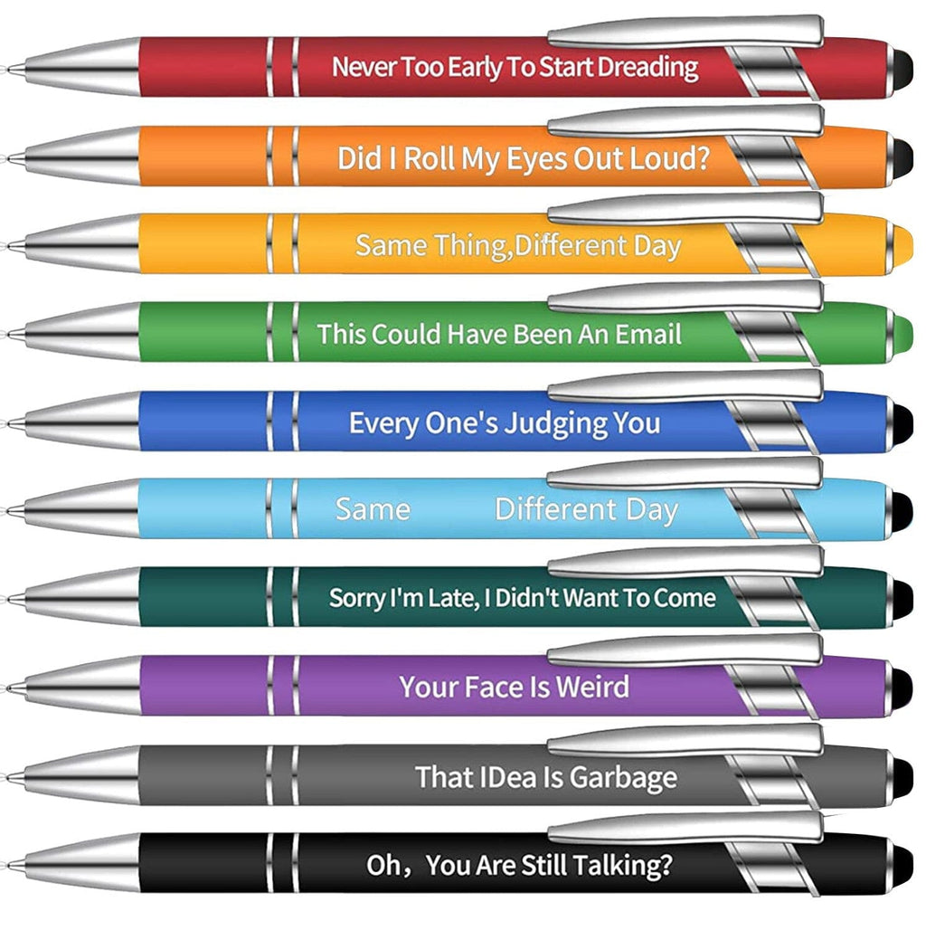 10 Stück lustiges Stift-Set(Schwarze Tinte)