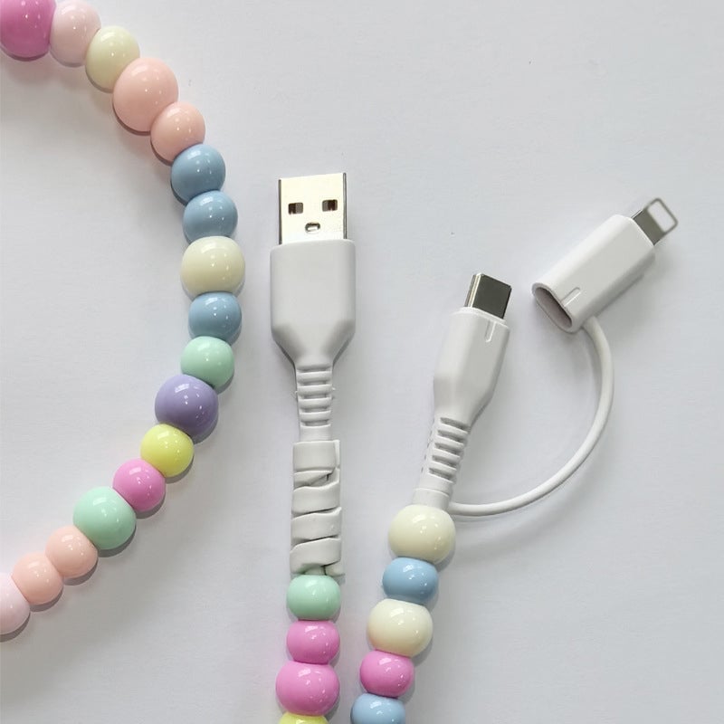 Kreatives 2-in-1-Datenkabel mit Perlen
