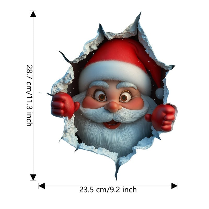 Weihnachtsmann-Wandtattoo-Set