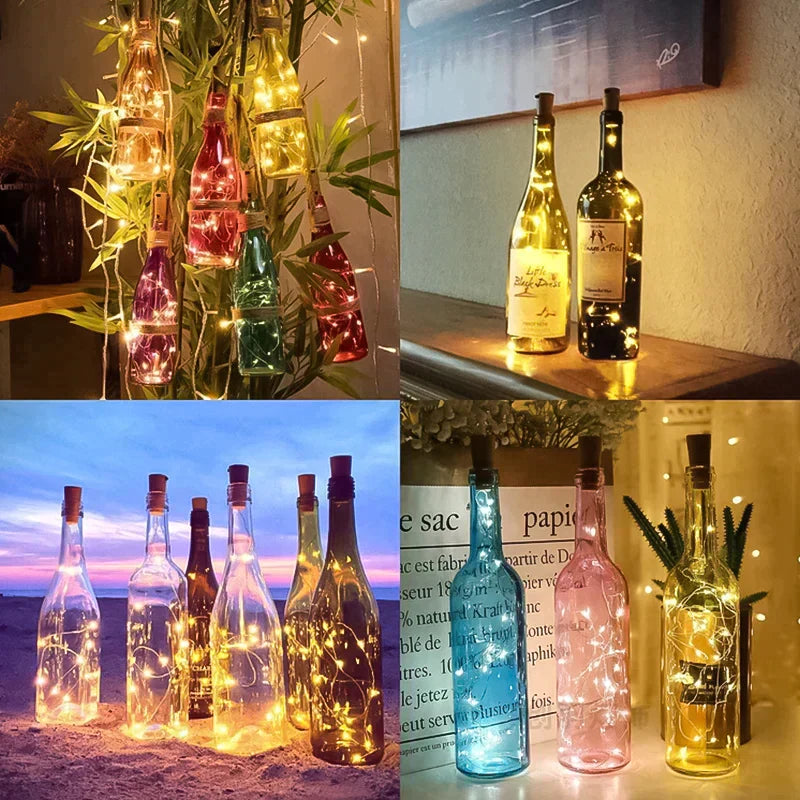 🍾LED-Weinflaschenlichter Kork Nachtlicht DIY Decor Lift