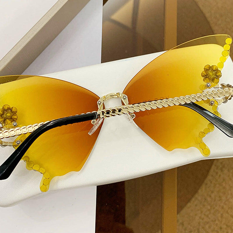 💎🦋Sonnenbrille mit Schmetterlingsdiamanten 🦋💎