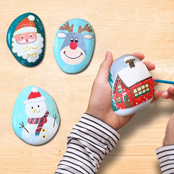 Handgemachtes DIY Buntes Stein-Set