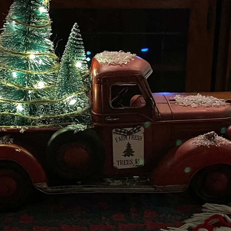 🎄Weihnachtsverkauf🔥Roter Bauernhof-LKW Weihnachten Dekorationen