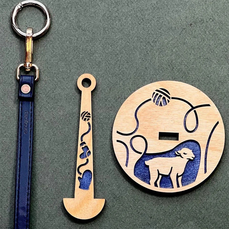 Handgelenksgarnhalter aus Holz