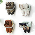 Schuhregal mit integriertem Wandhalter für Wandmontage