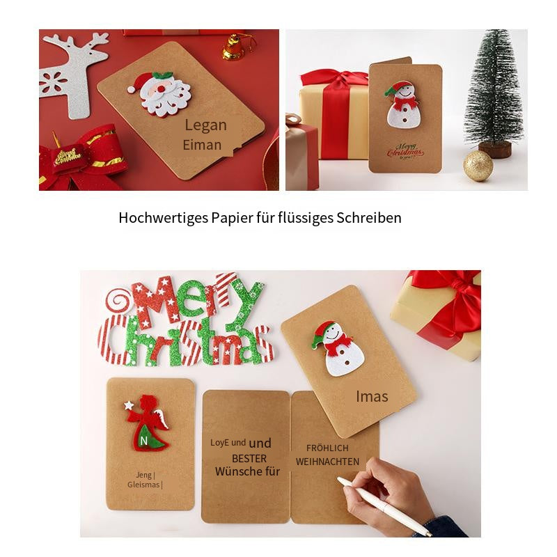 Weihnachtsgrußkarten aus Kraftpapier