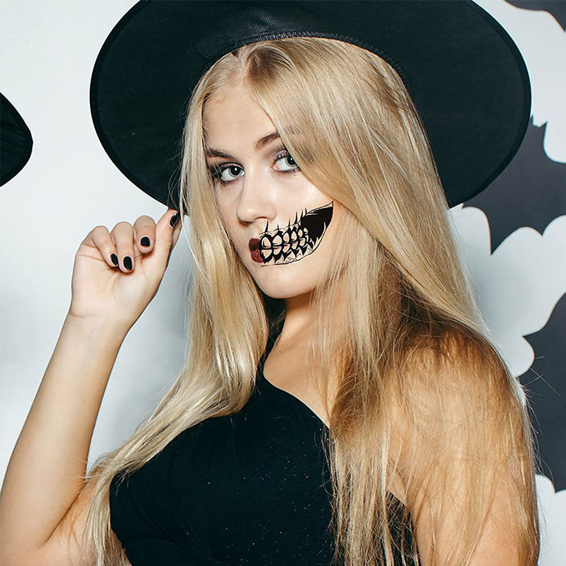 Halloween Streich lustiger temporärer Tattoo-Aufkleber(10 Stück)