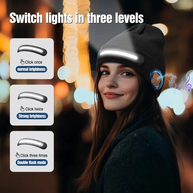 ⭐Smart Beanie with 3-Stage LED Lighting