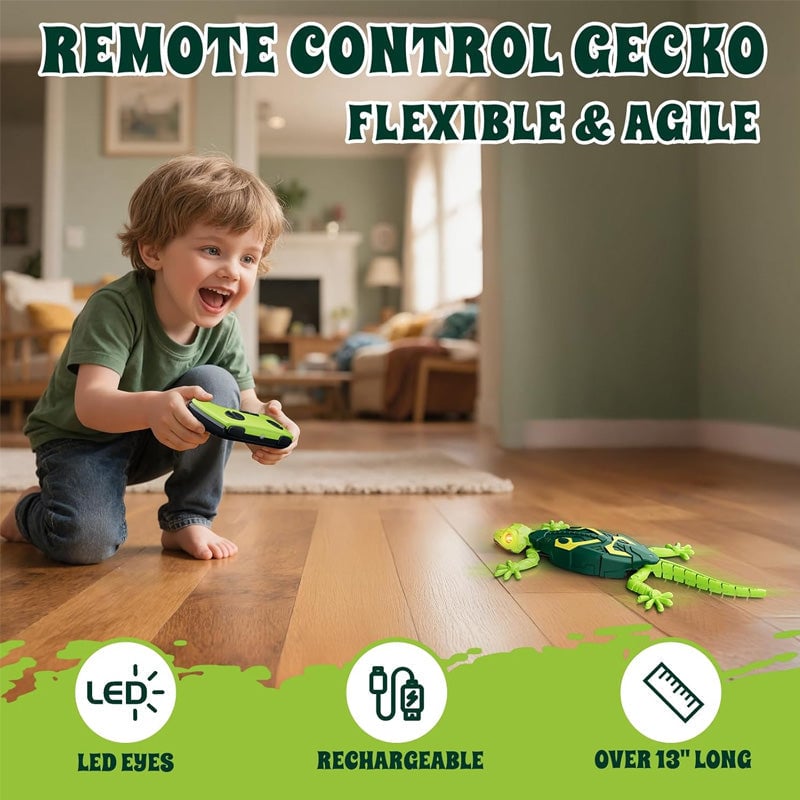 Jouet Lézard Électrique aux Yeux LED Lumineux