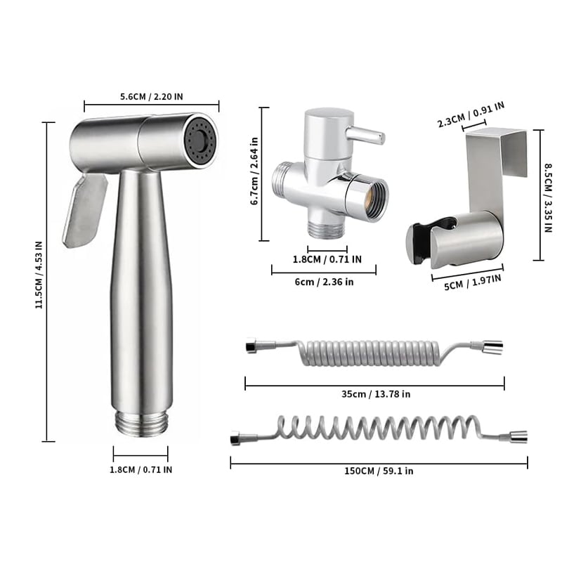 Bidet Edelstahl Handbrause
