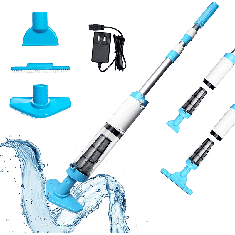 3-in-1 kabelloser, wiederaufladbarer Poolsauger mit leistungsstarkem Motor