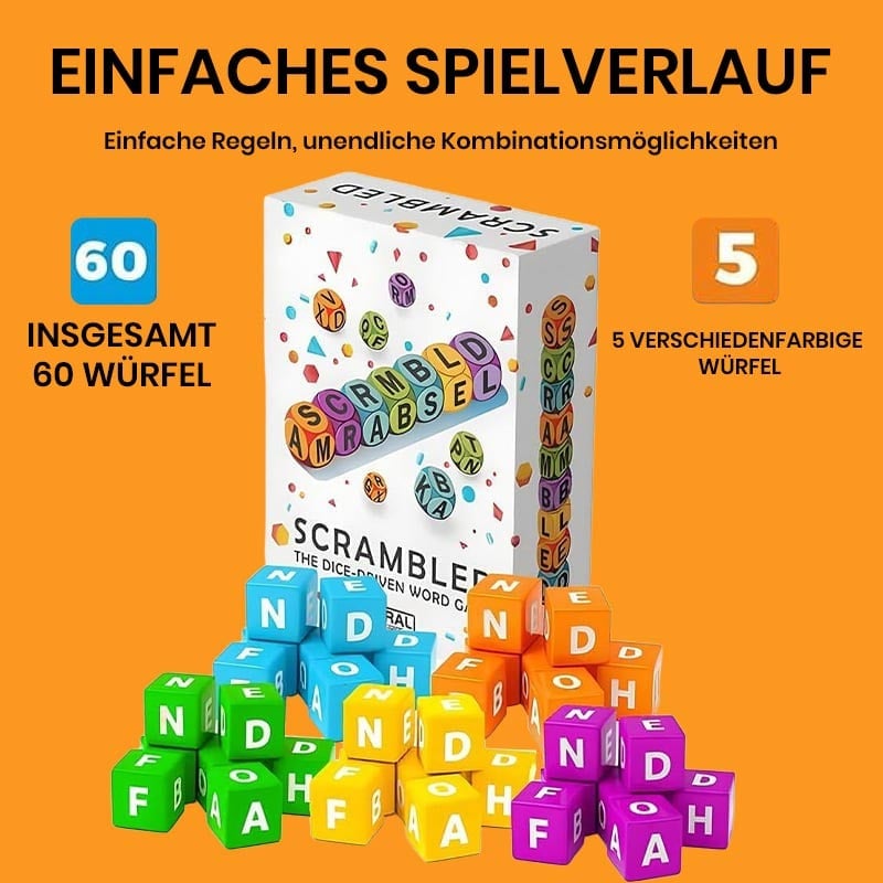 Scrambled Dice Word Game Set