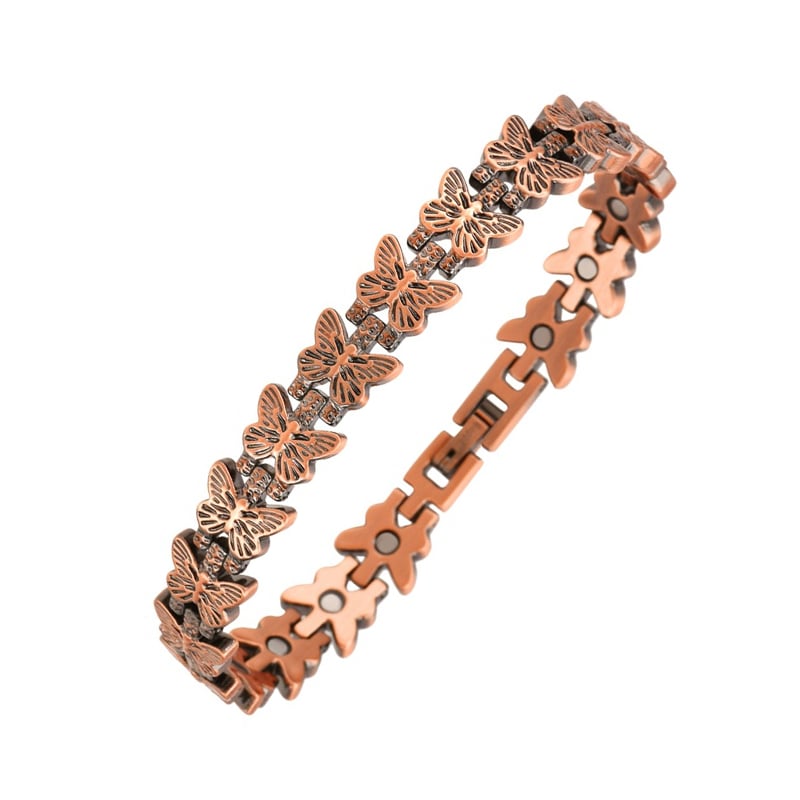Elegantes Blumenarmband aus Kupfer