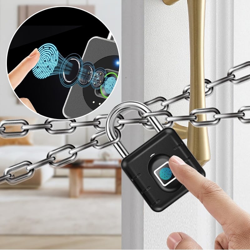 Biometrisches Fingerabdruck-Vorhängeschloss mit App-Steuerung, IP67 Wasserdicht