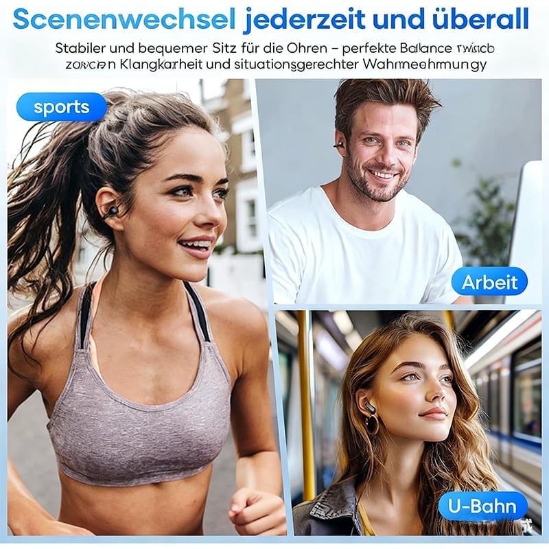 2-in-1 Clip-On Open-Ear-Kopfhörer