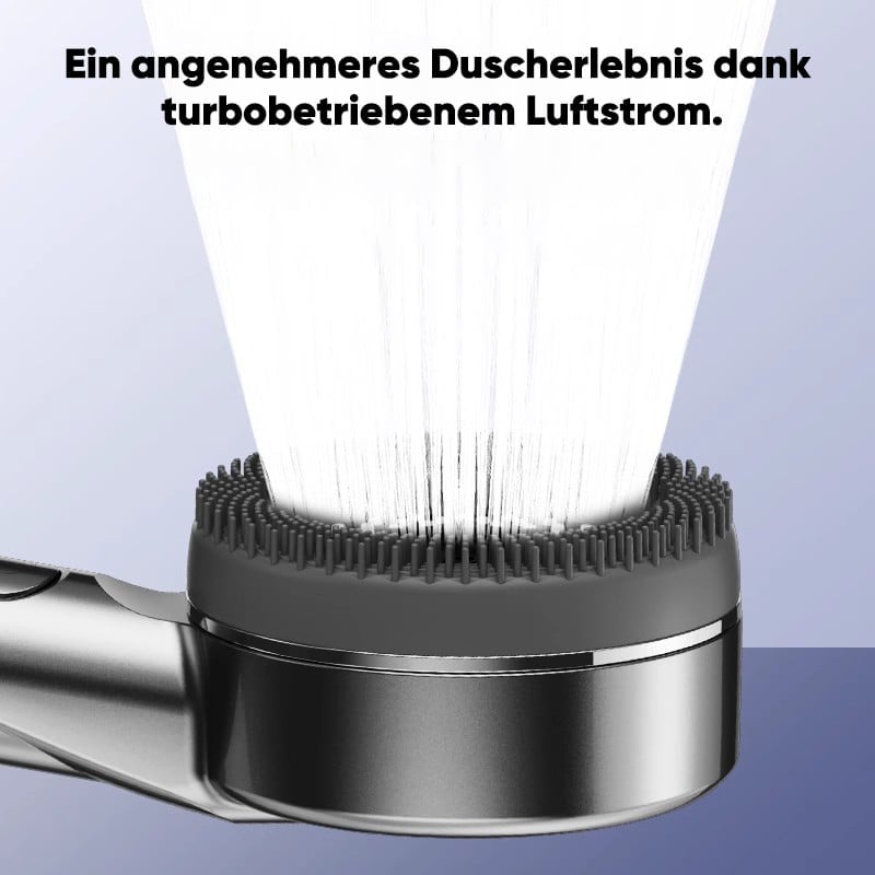 Bürstenförmiger, druckbeaufschlagter Duschkopf