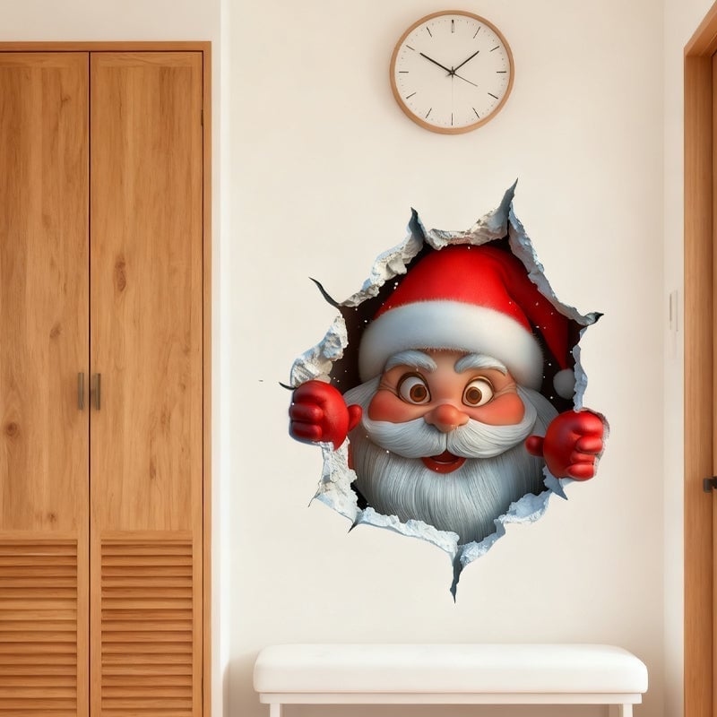 Weihnachtsmann-Wandtattoo-Set