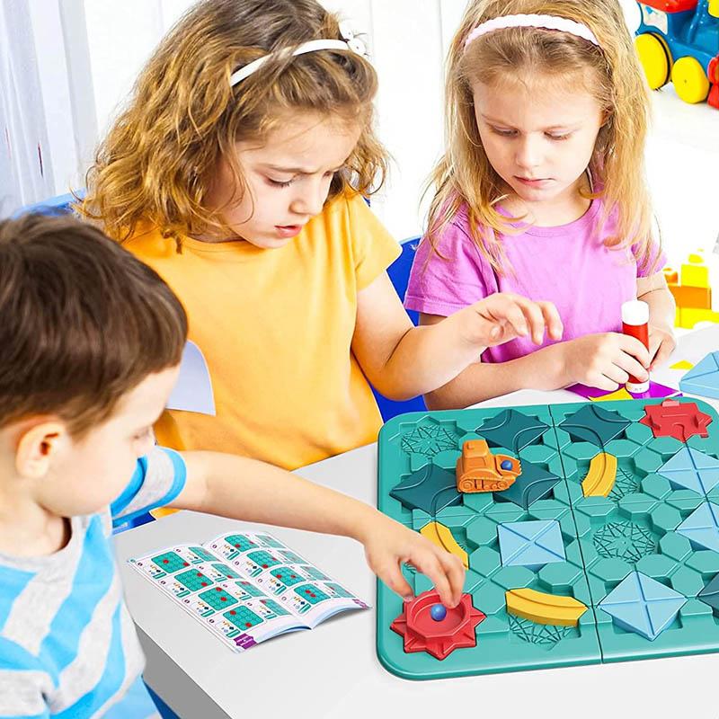 Logisches Straßenbauspiel für Kinder