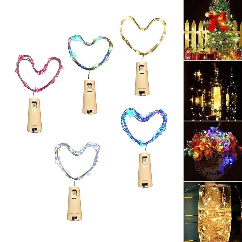 🍾LED-Weinflaschenlichter Kork Nachtlicht DIY Decor Lift