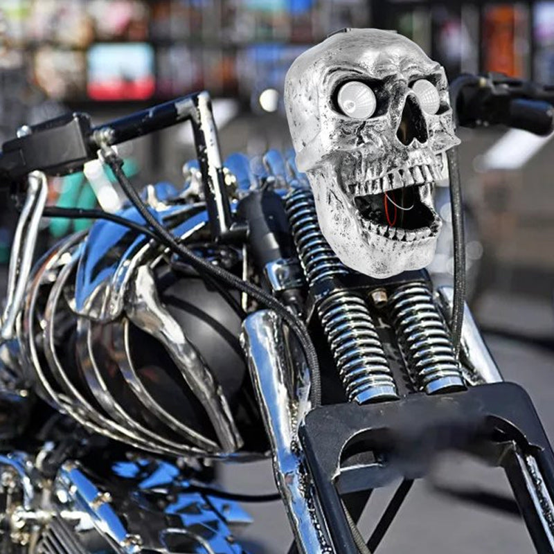 Leuchtende Totenkopf-Autodekoration aus Harz