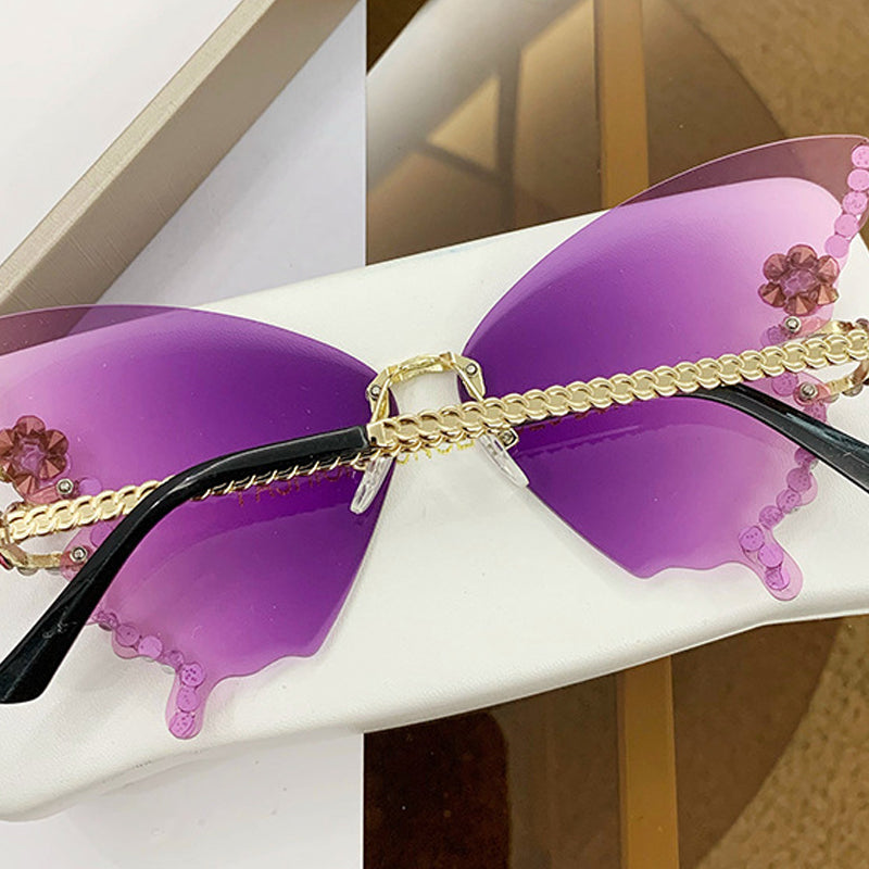 💎🦋Sonnenbrille mit Schmetterlingsdiamanten 🦋💎